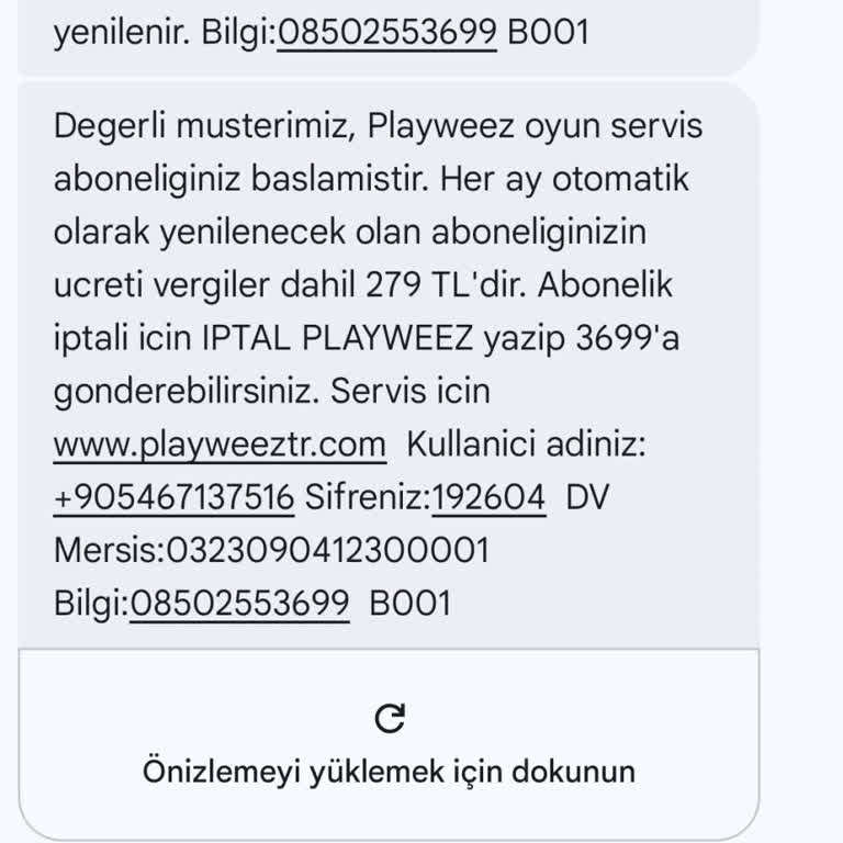 İzinsiz Playweez Aboneliği Ve 279 TL Ücret İadesi Talebi