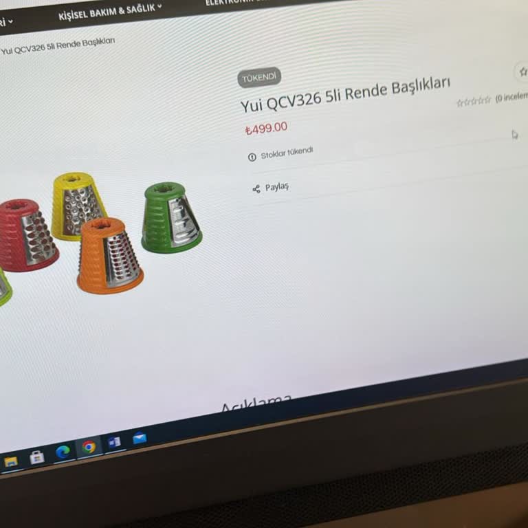 Yui Qcv326 Rende Makinesinin Yedek Başlıkları Temin Edilemiyor