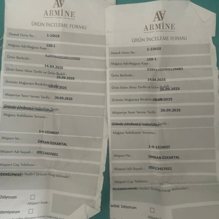 Armine Mağazasında İki Defolu Gömlek İçin Tek Değişim Teklifi Ve Yanıtsızlık
