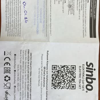 Sinbo Çay Makinesinin Kırılan Üst Demlik Sapı İçin Yedek Parça Talebine Yanıt Gelmemesi