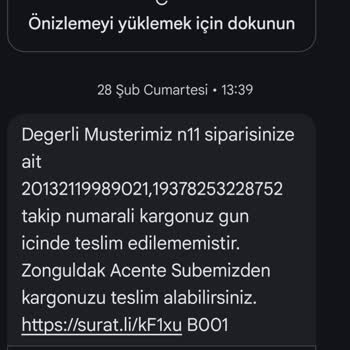 Sürat Kargo Zonguldak Şubesi Yalan Beyanla Adrese Teslimi Reddetti ve Kasten İade Etti
