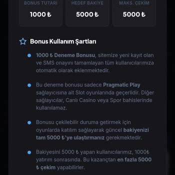 Hoş Geldin Bonusunda Şartları Tamamlamama Rağmen 5000₺ Çekim Hakkı Verilmedi
