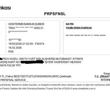Ziraat Bankası 530,99 TL'lik İptal Edilen İşlemi İade Etmiyor Ve İletişimsiz