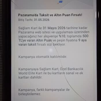 Sağlam Kart İle Yapılan Alışverişte Altın Puan Yüklenmedi