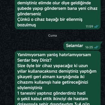 Sağ Kulak İşitme Cihazı Yanlış Verildi Ve Tekrar Arızalandı