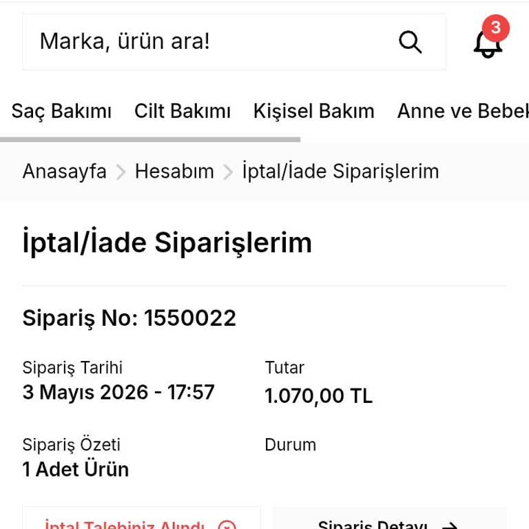 İade Ücreti Hesaba Yatırılmadı