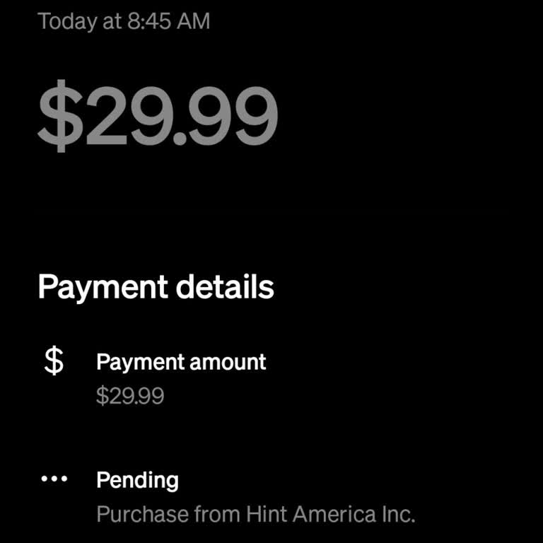 Hint of America Inc Subscription and Payment Cancellation Request