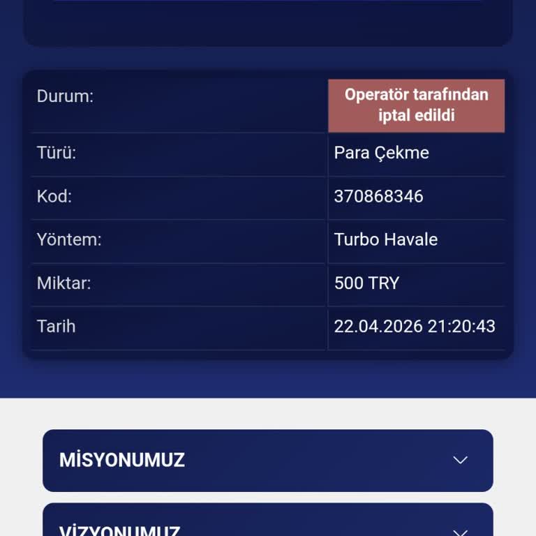 Pallazzobet Kazancım Ödenmedi