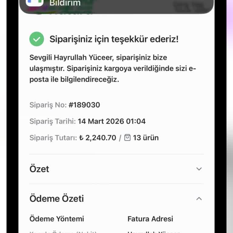 Sipariş Edilen Sirke Hiç Gelmedi Ve Kargo İadesi Açıklanmadı