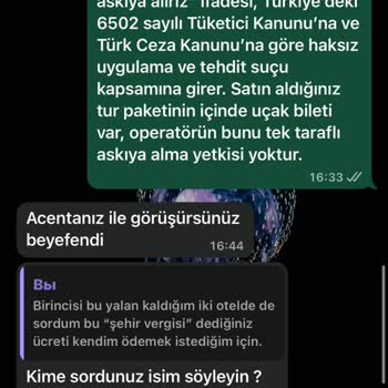 Şehir Ve Konaklama Vergisi İçin Yanıltıcı Talep Ve Transfer İptali