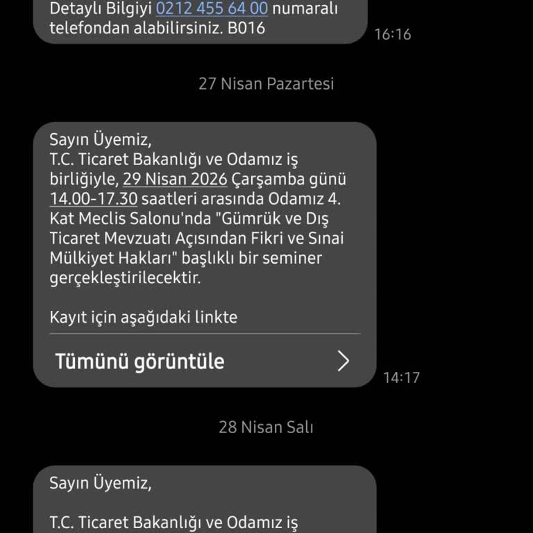 İTO Üye Olmadan Gönderdiği Sürekli SMS’ler Beni Rahatsız Ediyor
