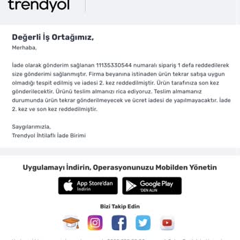 Yanlış Gönderilen Ürün Ve Reddedilen İadeler Nedeniyle Ücret İadesi Talebi