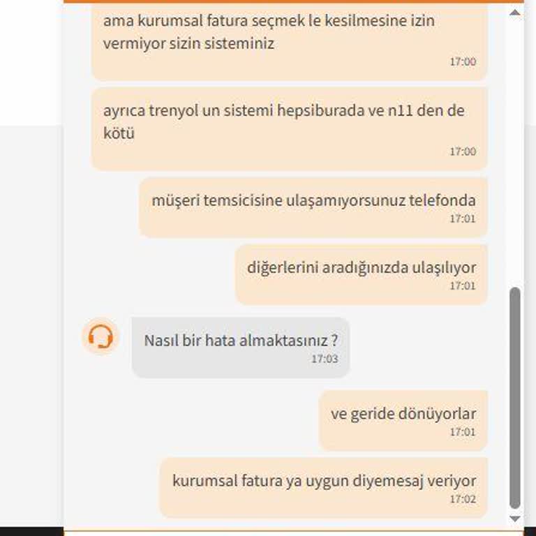 Kurumsal Fatura Talebinde Canlı Destek Yetersizliği