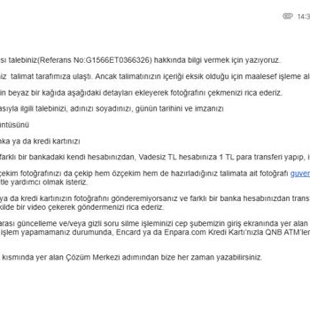 Enpara Blokeli Hesabım Üç Aydır Erişilemiyor