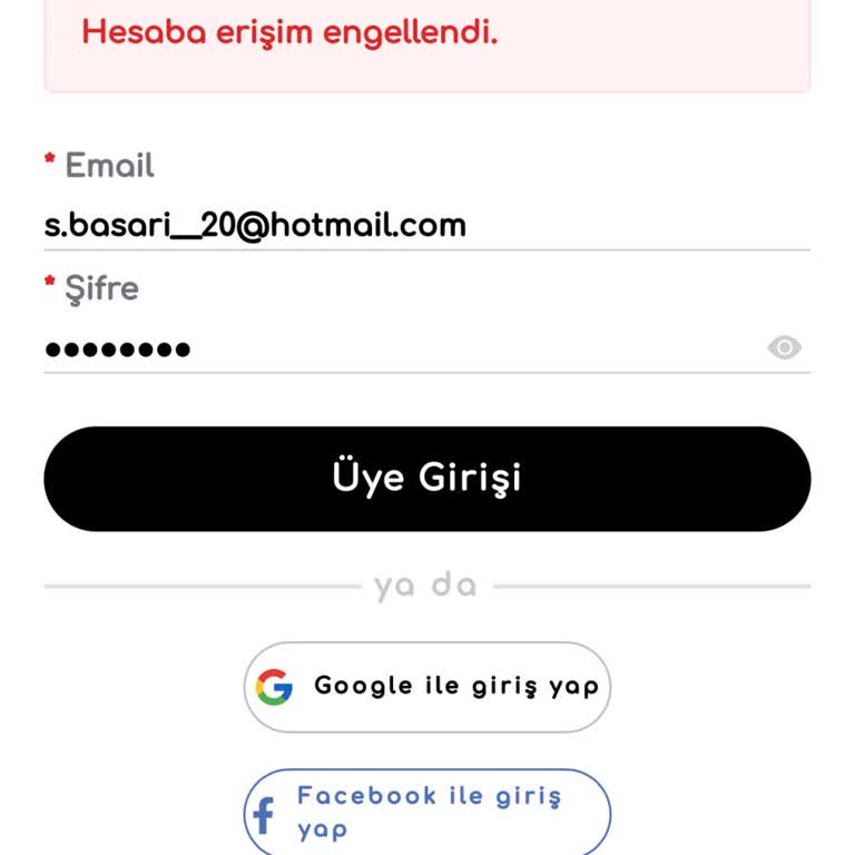 Hesap Erişimi Kesildi Ve Sipariş İadesi Talebi