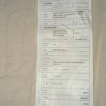 Özel Notlara İlgisiz Tekrarlanan Yanlış Siparişler