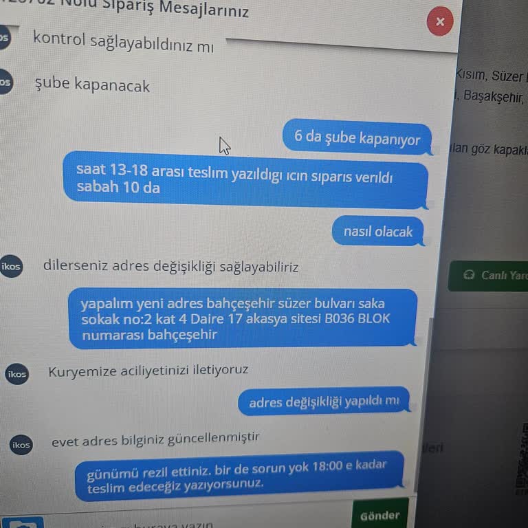 Aynı Gün Teslimatı Gelmedi, Müşteri Hizmetine Ulaşılamıyor