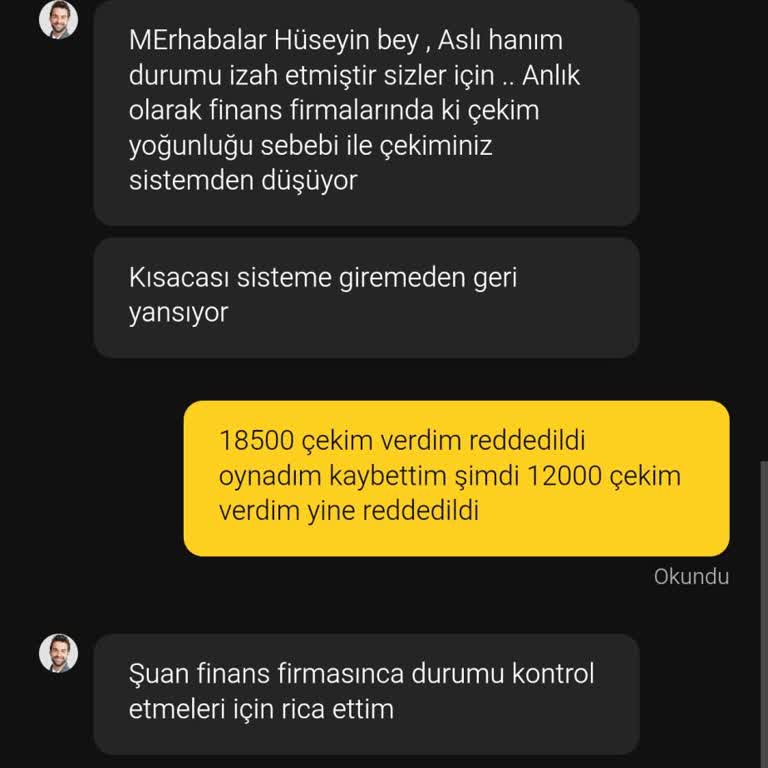 Çekim İsteği Reddedildi Ve Hesabım Kapalı, 12.000 TL Ödeme Bekliyorum