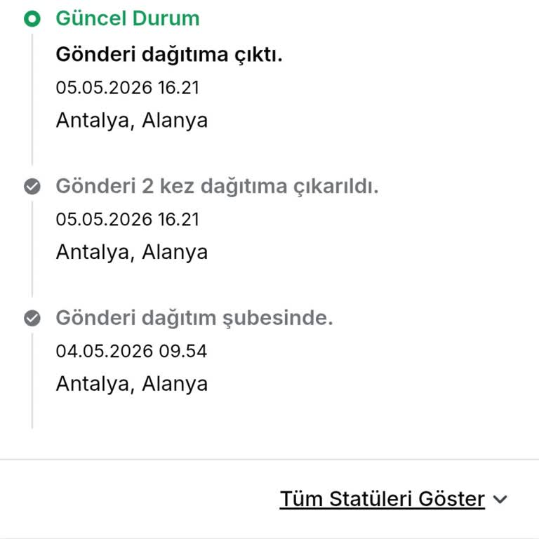 Sürat Kargo Alanya Damlataş Şubesinde Teslimat Gecikmesi Ve Ciddiyetsizlik