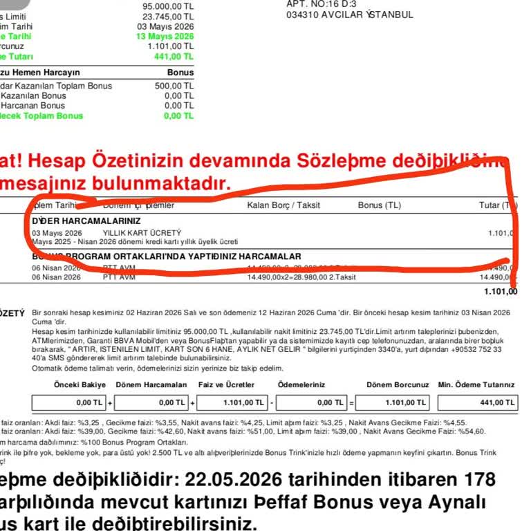 Aidatsız Kart İstememe Rağmen 1.100 TL Ücret Kesildi, İade Talebi