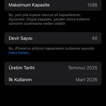İPhone 15 Pil Sağlığı 40 Döngüde %98'e Düşmüş, Değişim Talebi