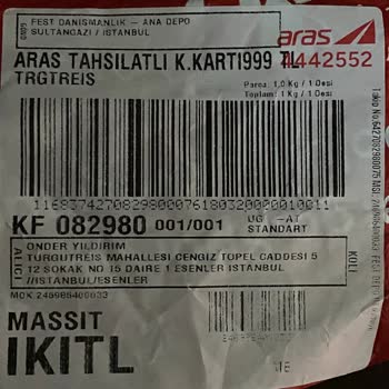 Gönderici Bilgisi Olmadan Teslim Edilen Kargo İçin Aras Kargo’ya Şikayetim