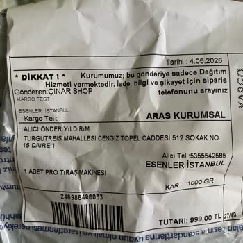 Gönderici Bilgisi Olmadan Teslim Edilen Kargo İçin Aras Kargo’ya Şikayetim