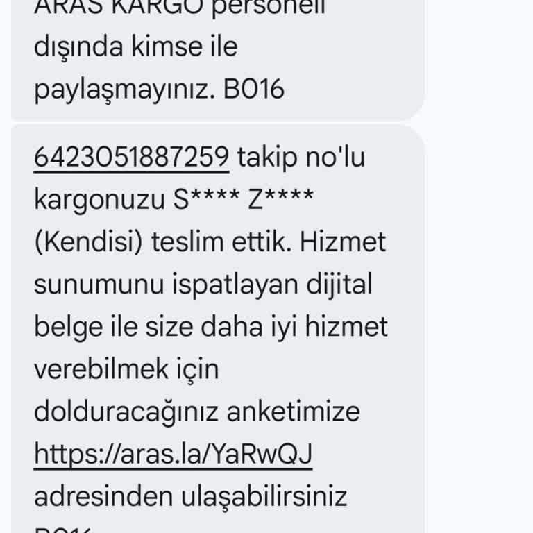 Aras Kargo’da Bir Kargo Teslim Edildiği Şeklinde İşaretlenirken Diğeri Kayıp