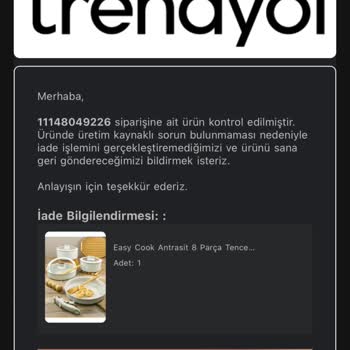 Trendyol'da Silikon Kısımların Renk Değişimi Ve Satıcının İade Reddi