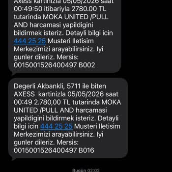 Moka United Üzerinden İzinsiz Pull & Bear İşlemi 8.790 TL Harcama Ve İade Talebi