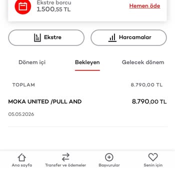 Moka United Üzerinden İzinsiz Pull & Bear İşlemi 8.790 TL Harcama Ve İade Talebi