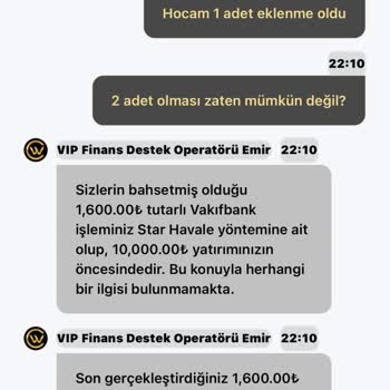 Casinowon Sitesinde 10.000 TL Yatırımın Hesaba Geçmemesi Ve Destek Eksikliği