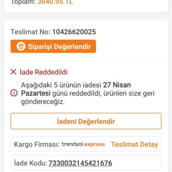 Trendyol Ve Aras Kargo’nun İade Karışıklığı Nedeniyle 3640 TL’lik Mağduriyet