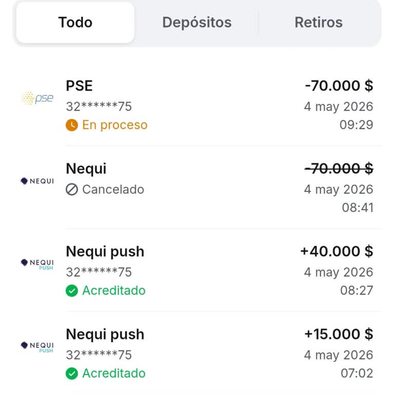 Retiro de dinero en 1Win demorado, exijo solución inmediata