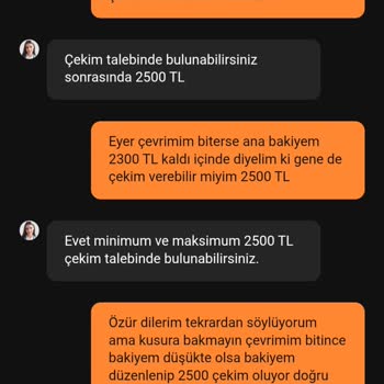 Söz Verilen 2.500 TL Çekim Hakkının İptali Ve Bonus Şartlarının Tek Taraflı Değiştirilmesi
