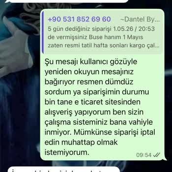 Saygısız İletişim Ve Savunmacı Tavır Nedeniyle Sipariş İptali