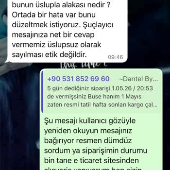 Saygısız İletişim Ve Savunmacı Tavır Nedeniyle Sipariş İptali