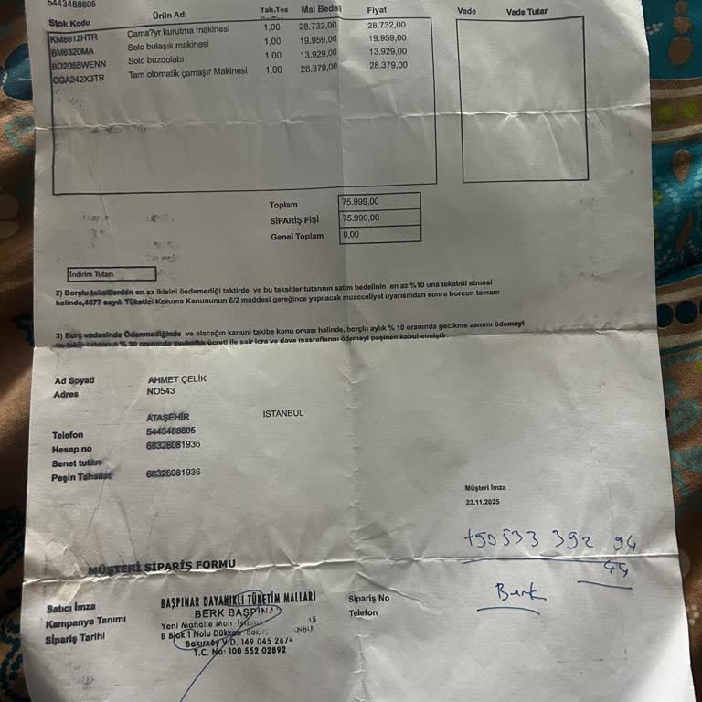 Kurutma Makinesi Teslim Edilmediği Ve Telafi Teklifi Yok