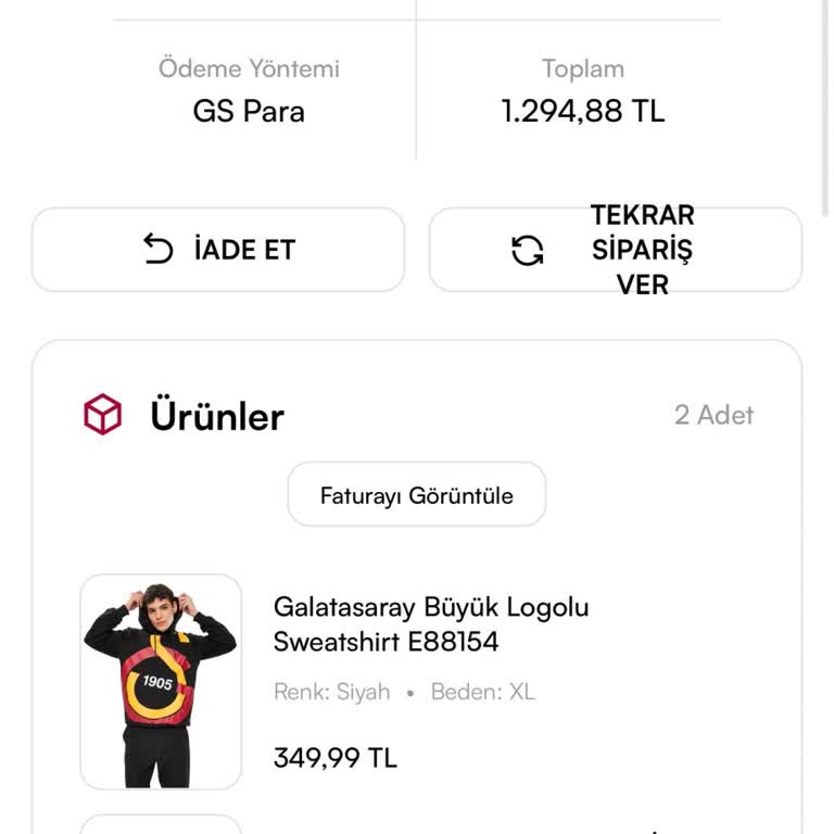 GS Store’da Form Ve Sweatshirt Siparişi Kargoya Verilmedi, İptal Ve İade Talebi