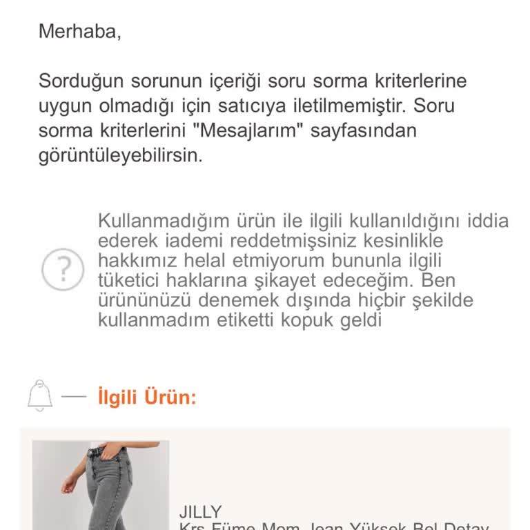 Trendyol’da Kullanılmış İddiasıyla İade Reddi Ve İtiraz Kanalının Çalışmaması