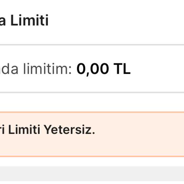 Hesap Limiti Bilgilendirme Yapmadan Sıfırlandı