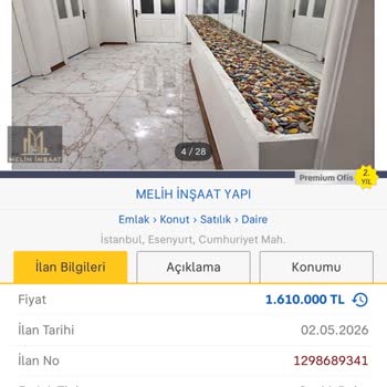 Melih İnşaat Yapı İlan Bilgisi İle Anlatılan Çok Farklı