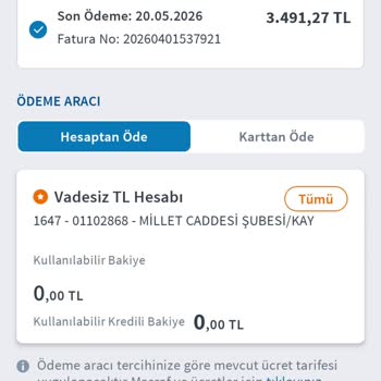Sistemde Borç Görünmezken Bankada 3.491,27 TL Fatura Görüntüleniyor