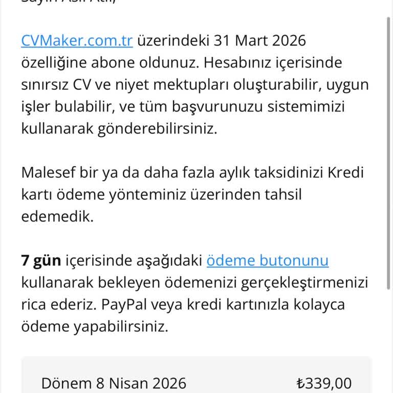 İzin Almadan Başlatılan 339 TL Abonelik Ücreti Talebi