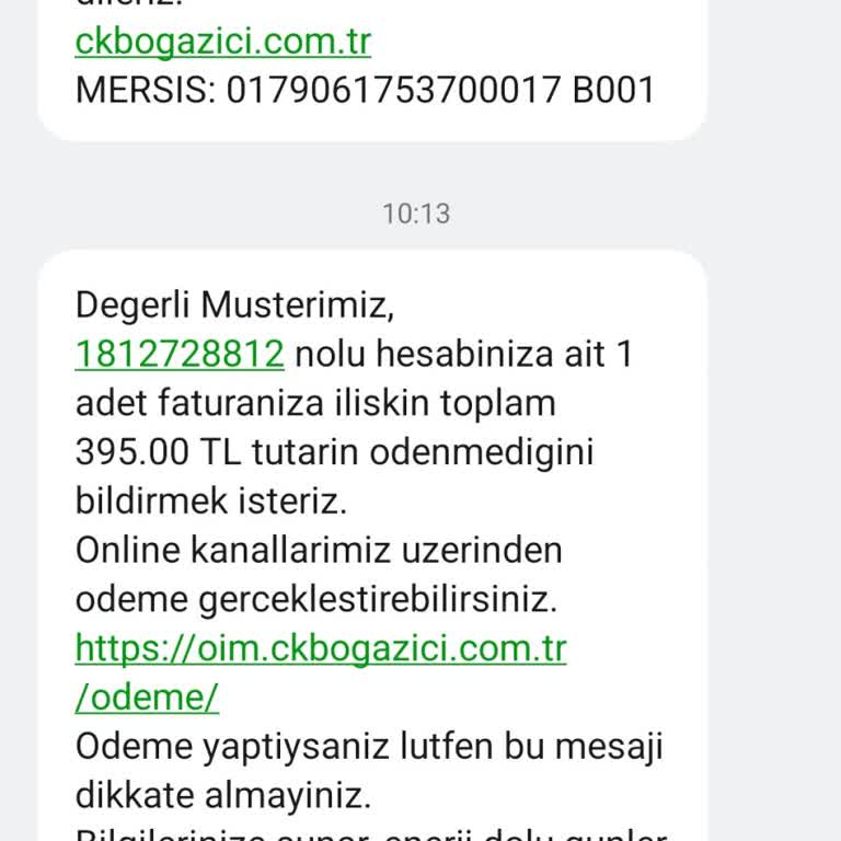İzinsiz Fatura SMS’i Aldım; Kişisel Verilerimin Silinmesini Talep Ediyorum