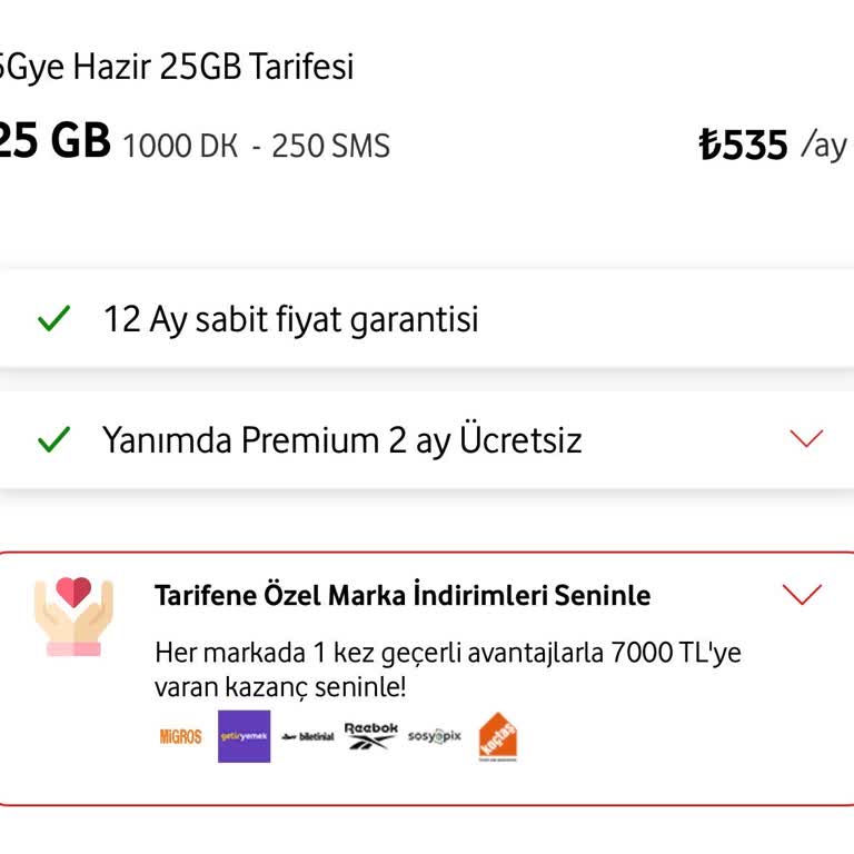 Vodafone Tarife Teklifindeki Fiyat Artışı Ve İçerik Azaltması