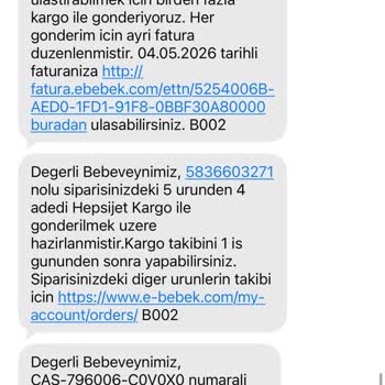E‑Bebek’te Adres Güncellemesi Başarısız Oldu, Kargo Yanlış Teslim Edildi Ve İade Bekleniyor