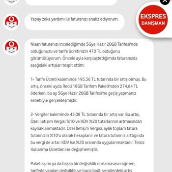 Faturamda 470 TL Tarife Ücretine Bildirimsiz Artış