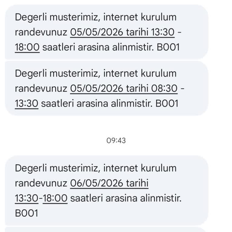 İnternet Kurulumunda Sürekli Ertelenen Randevular Ve Ekip Gelmemesi