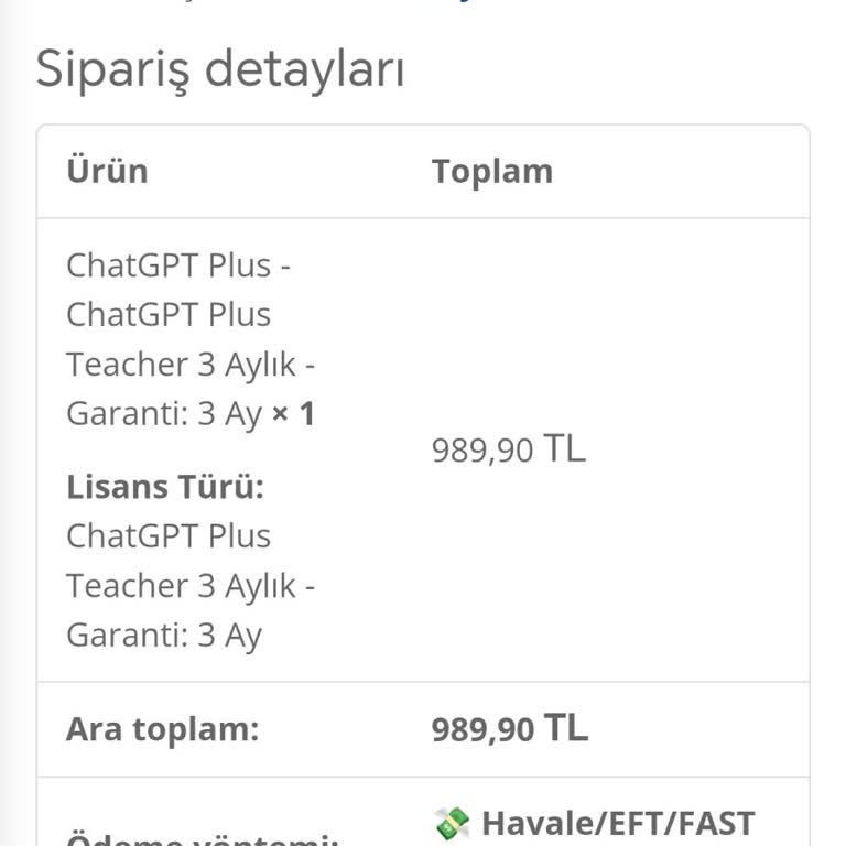 Ödenen 989 TL'lik Lisans Ürünü Teslim Edilmedi Ve İade Talebi